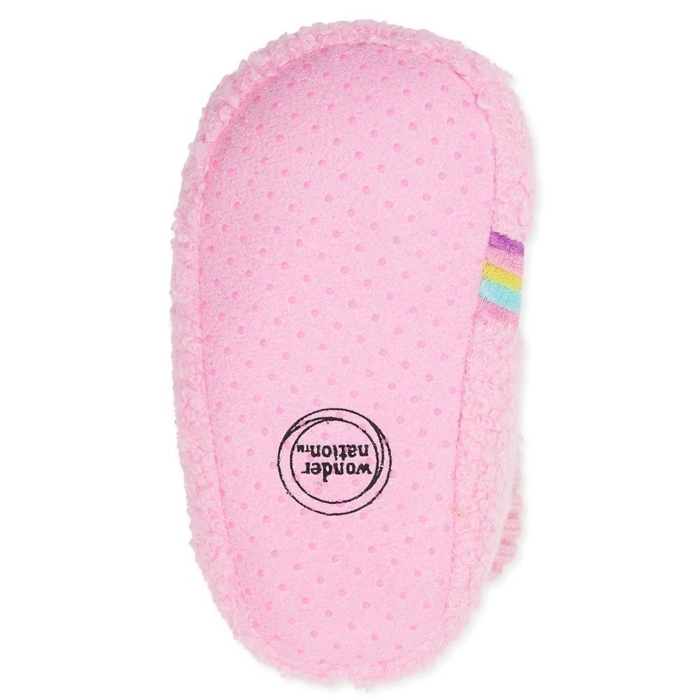 Wonder Nation Baby Girls Rainbow Bootie Slippers, Sizes 5 - Picture 3 of 3
